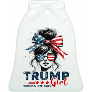 Strong Intelligent Women For Trump Girl Maga Ceramic Bell Ornament