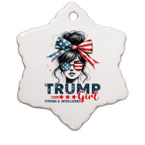 Strong Intelligent Women For Trump Girl Maga Ceramic Star Ornament