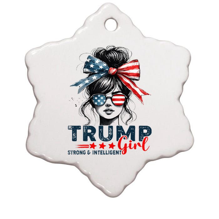 Strong Intelligent Women For Trump Girl Maga Ceramic Star Ornament