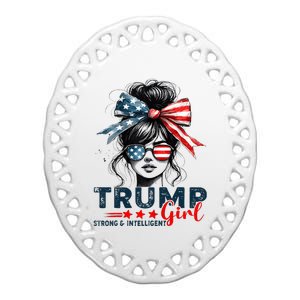 Strong Intelligent Women For Trump Girl Maga Ceramic Oval Ornament