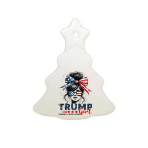 Strong Intelligent Women For Trump Girl Maga Ceramic Tree Ornament