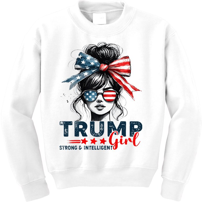 Strong Intelligent Women For Trump Girl Maga Kids Sweatshirt