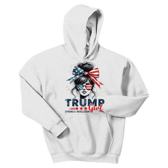 Strong Intelligent Women For Trump Girl Maga Kids Hoodie