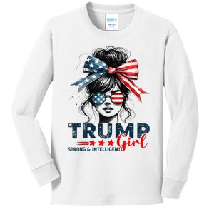 Strong Intelligent Women For Trump Girl Maga Kids Long Sleeve Shirt