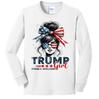 Strong Intelligent Women For Trump Girl Maga Kids Long Sleeve Shirt