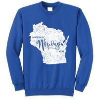 Somebody In Wisconsin Loves Me Weathered Vintage Cute Gift Sweatshirt