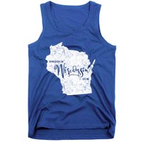 Somebody In Wisconsin Loves Me Weathered Vintage Cute Gift Tank Top