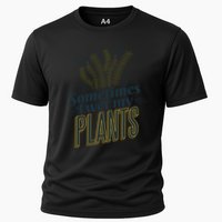 Sometimes I Wet My Plants Funny Cooling Performance Crew T-Shirt
