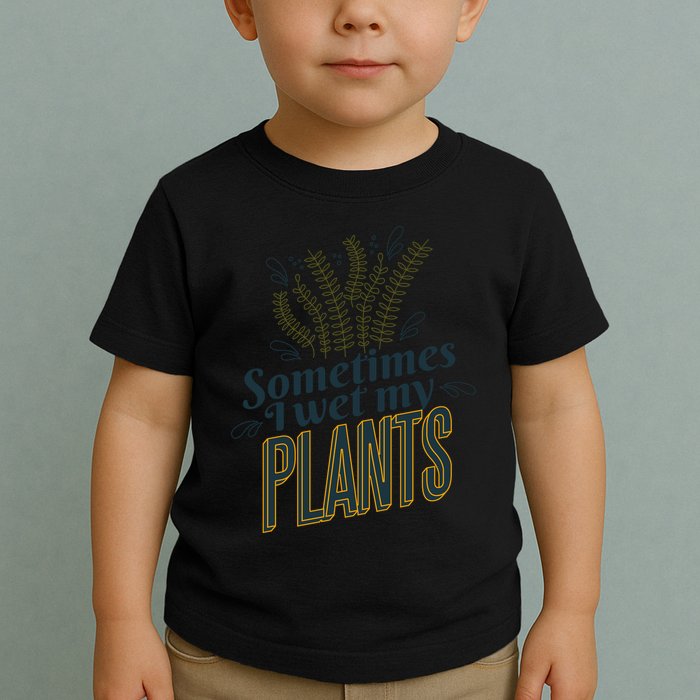 Sometimes I Wet My Plants Funny Toddler T-Shirt