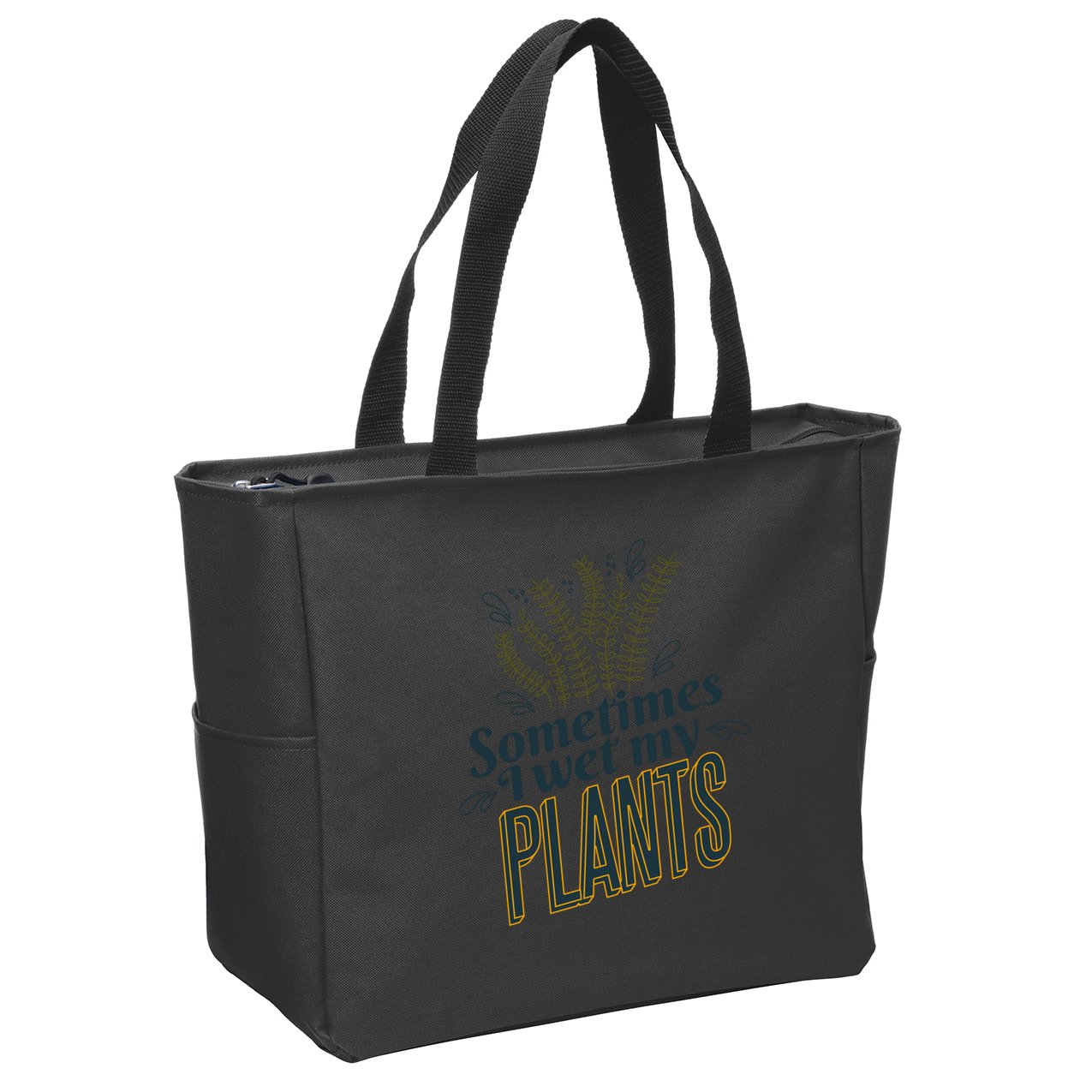 Sometimes I Wet My Plants Funny Zip Tote Bag