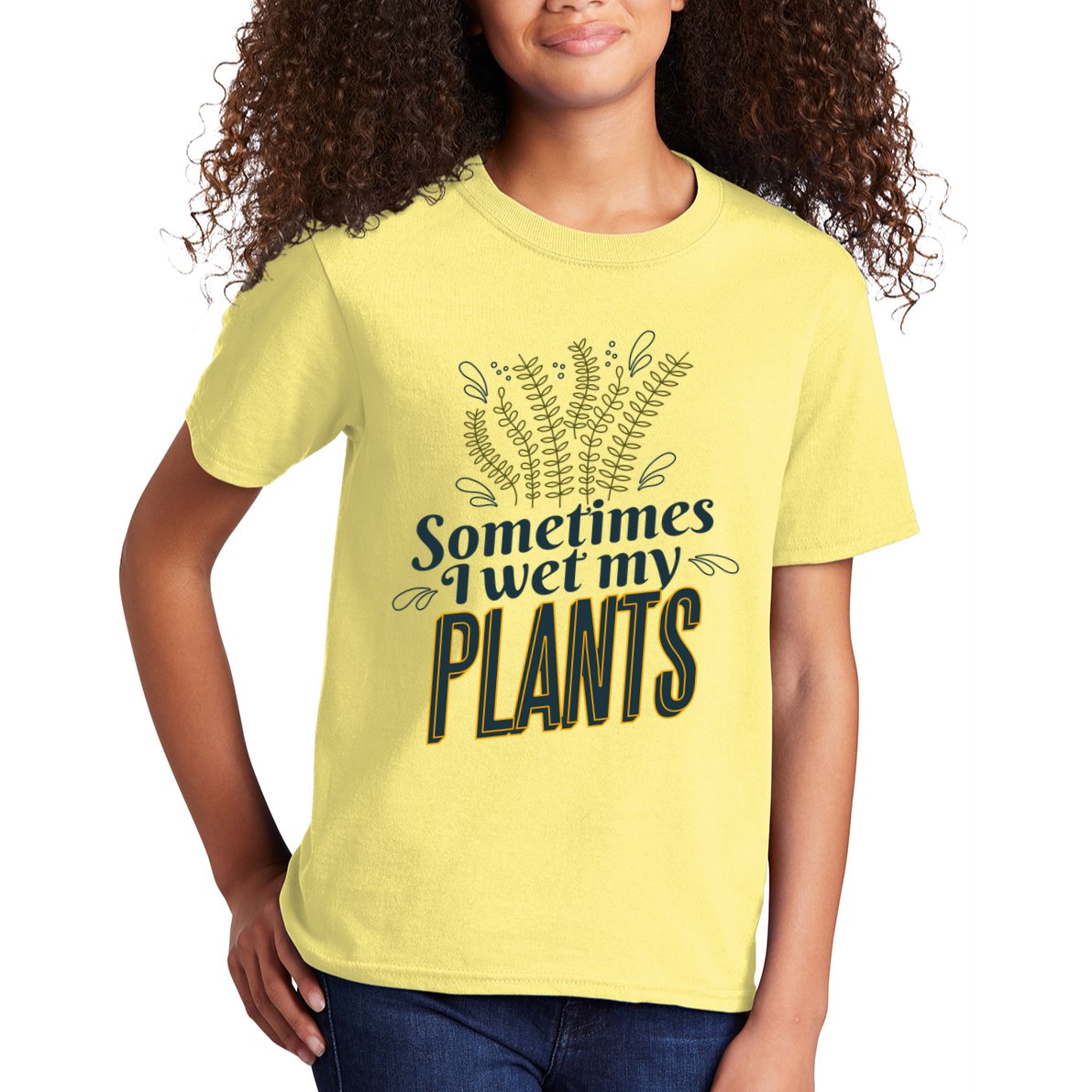 Sometimes I Wet My Plants Funny Kids T-Shirt