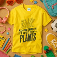 Sometimes I Wet My Plants Funny Kids T-Shirt