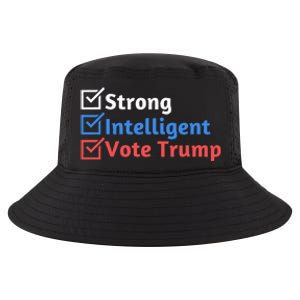 Strong Intelligent Women For Trump Girl Maga Checklist Cool Comfort Performance Bucket Hat