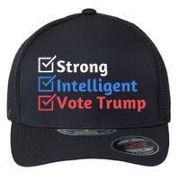 Strong Intelligent Women For Trump Girl Maga Checklist Flexfit Unipanel Trucker Cap