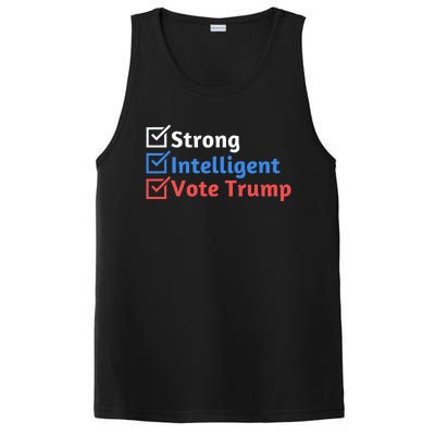 Strong Intelligent Women For Trump Girl Maga Checklist PosiCharge Competitor Tank