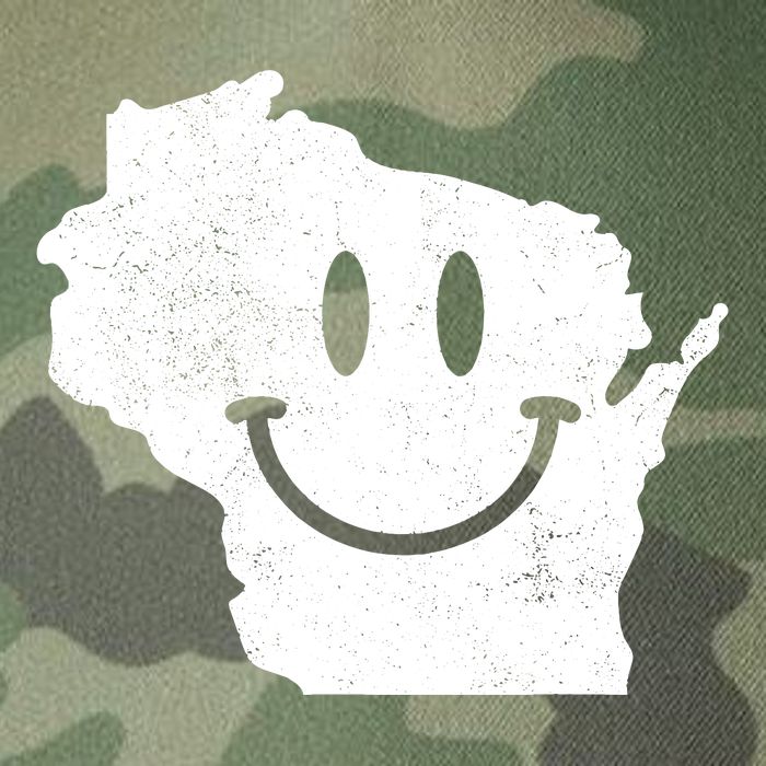 Smiling In Wi Funny Wisconsin Happy Face Legacy Tie Dye Trucker Hat