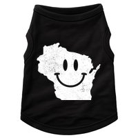 Smiling In Wi Funny Wisconsin Happy Face Doggie Tank