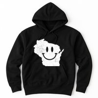 Smiling In Wi Funny Wisconsin Happy Face Hoodie