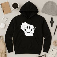 Smiling In Wi Funny Wisconsin Happy Face Hoodie