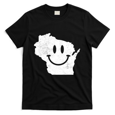 Smiling In Wi Funny Wisconsin Happy Face T-Shirt