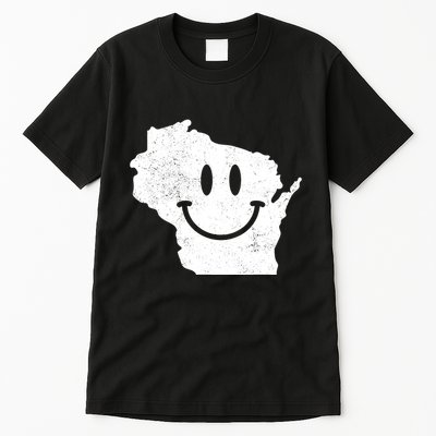 Smiling In Wi Funny Wisconsin Happy Face Tall T-Shirt