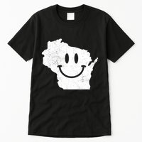 Smiling In Wi Funny Wisconsin Happy Face Tall T-Shirt