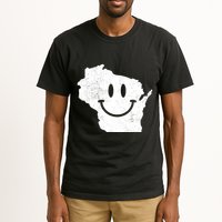 Smiling In Wi Funny Wisconsin Happy Face Tall T-Shirt
