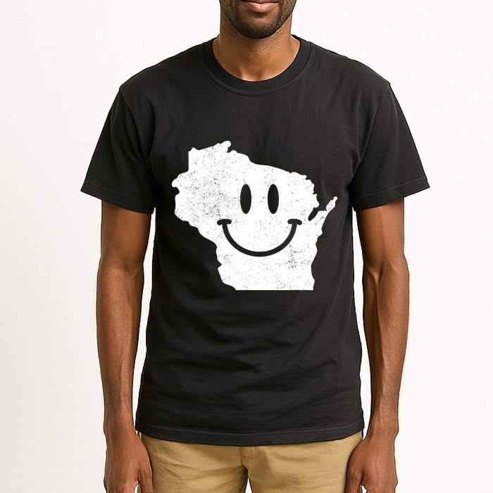 Smiling In Wi Funny Wisconsin Happy Face Tall T-Shirt