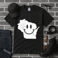 Smiling In Wi Funny Wisconsin Happy Face Tall T-Shirt