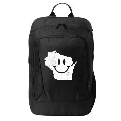 Smiling In Wi Funny Wisconsin Happy Face City Backpack