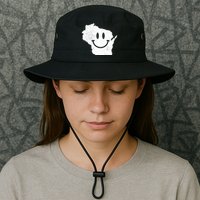 Smiling In Wi Funny Wisconsin Happy Face Bucket Hat