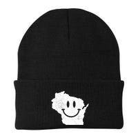 Smiling In Wi Funny Wisconsin Happy Face Beanie