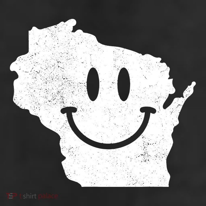 Smiling In Wi Funny Wisconsin Happy Face Beanie