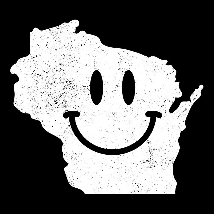 Smiling In Wi Funny Wisconsin Happy Face Sustainable Beanie