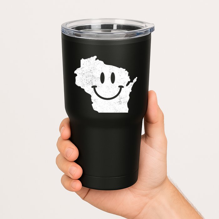 Smiling In Wi Funny Wisconsin Happy Face Tumbler