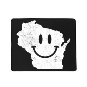 Smiling In Wi Funny Wisconsin Happy Face Mousepad