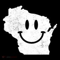 Smiling In Wi Funny Wisconsin Happy Face Cooling Performance Long Sleeve Crew