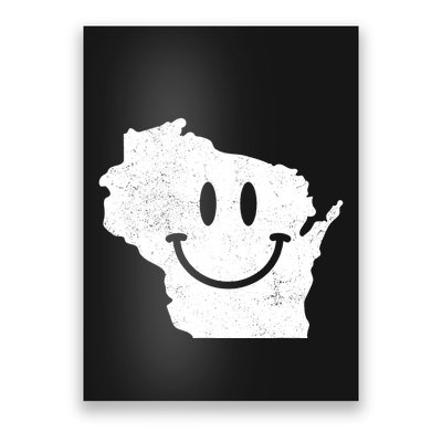 Smiling In Wi Funny Wisconsin Happy Face Poster