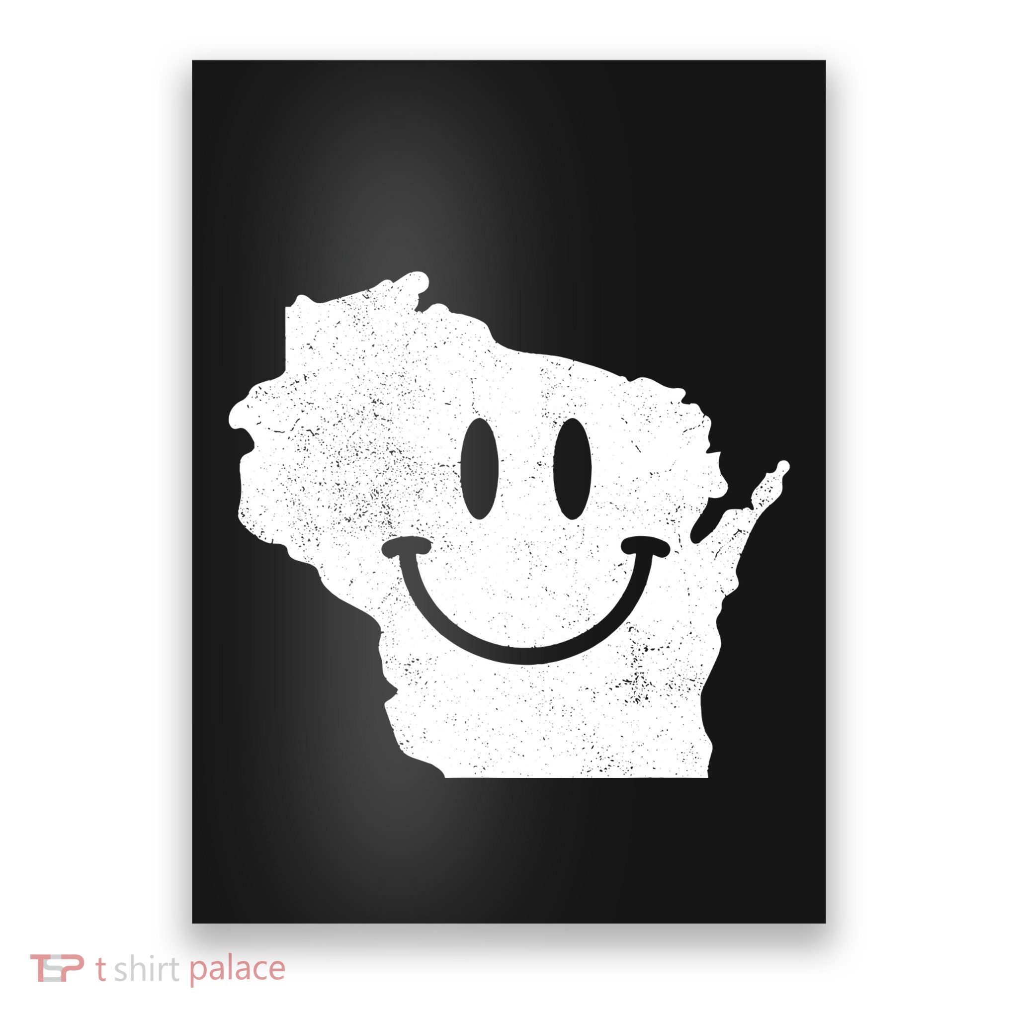 Smiling In Wi Funny Wisconsin Happy Face Poster