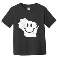 Smiling In Wi Funny Wisconsin Happy Face Toddler T-Shirt