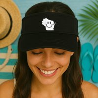 Smiling In Wi Funny Wisconsin Happy Face Visor