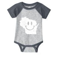 Smiling In Wi Funny Wisconsin Happy Face Infant Baby Jersey Bodysuit