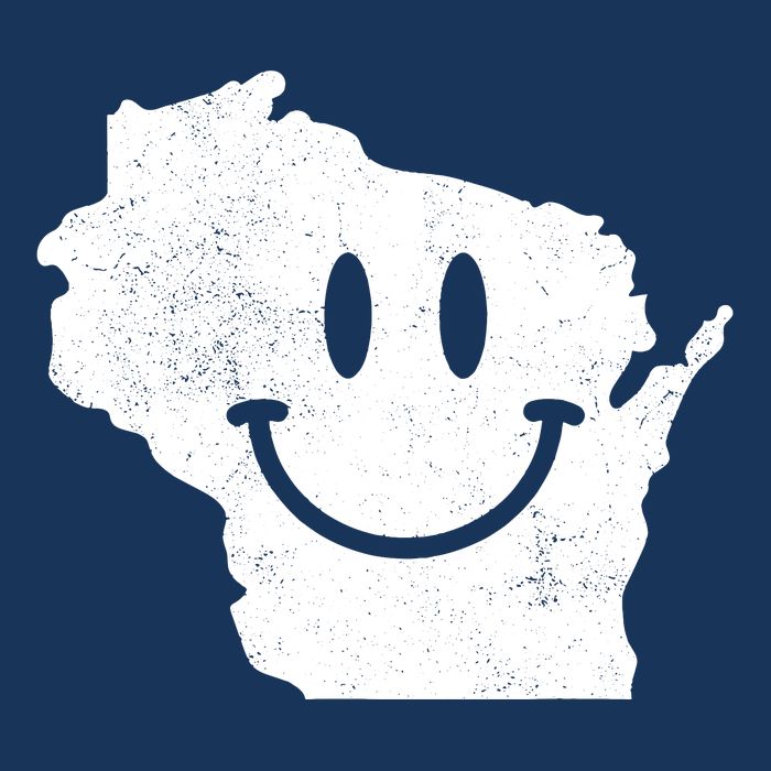 Smiling In Wi Funny Wisconsin Happy Face Infant Baby Jersey Bodysuit