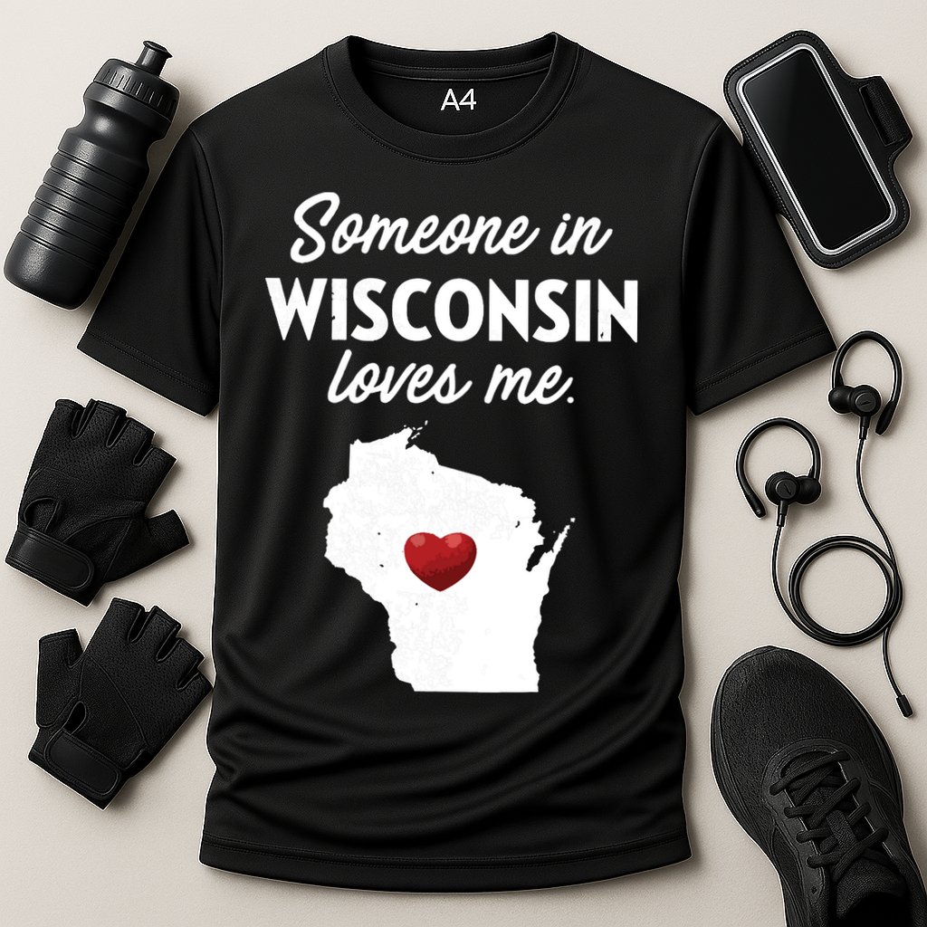Someone In Wisconsin Loves Me Wisconsin Wi Cooling Performance Crew T-Shirt