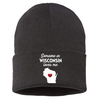 Someone In Wisconsin Loves Me Wisconsin Wi Sustainable Knit Beanie