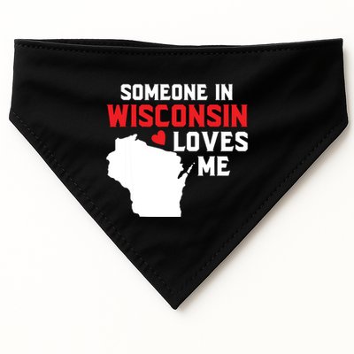 Someone In Wisconsin Loves Me USA-Made Doggie Bandana