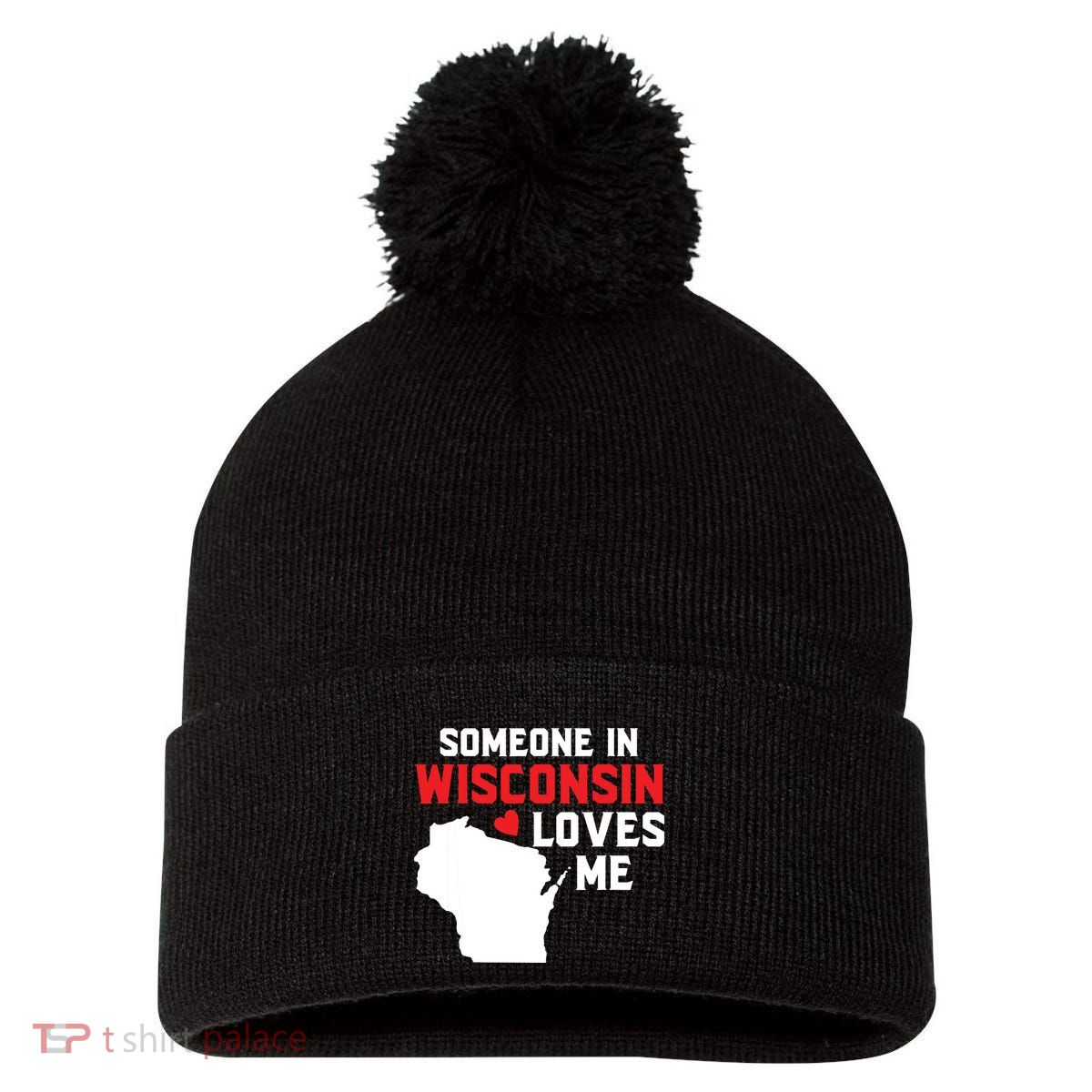 Someone In Wisconsin Loves Me Pom Pom 12in Knit Beanie