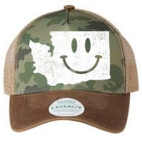Smiling In Wa Funny Washington Happy Face Legacy Tie Dye Trucker Hat