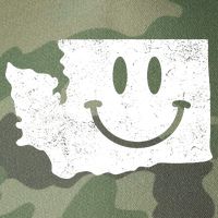 Smiling In Wa Funny Washington Happy Face Legacy Tie Dye Trucker Hat