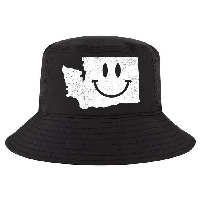 Smiling In Wa Funny Washington Happy Face Cool Comfort Performance Bucket Hat
